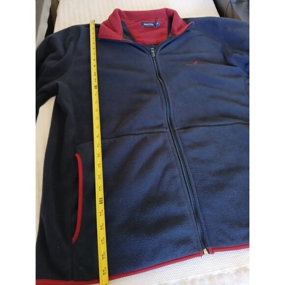 Nautica Men’s Fullzip Fleece Jacket -Navy/Maroon-Pockets-Sz XXL - Picture 7 of 15